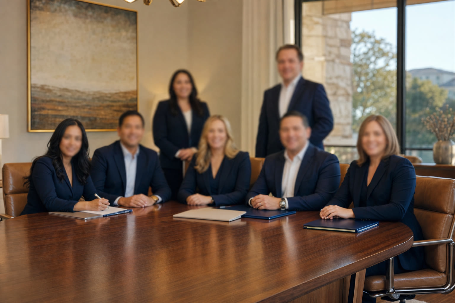 Our team at the closing table